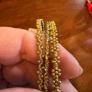 Elegant Gold-Tone Bangle Set